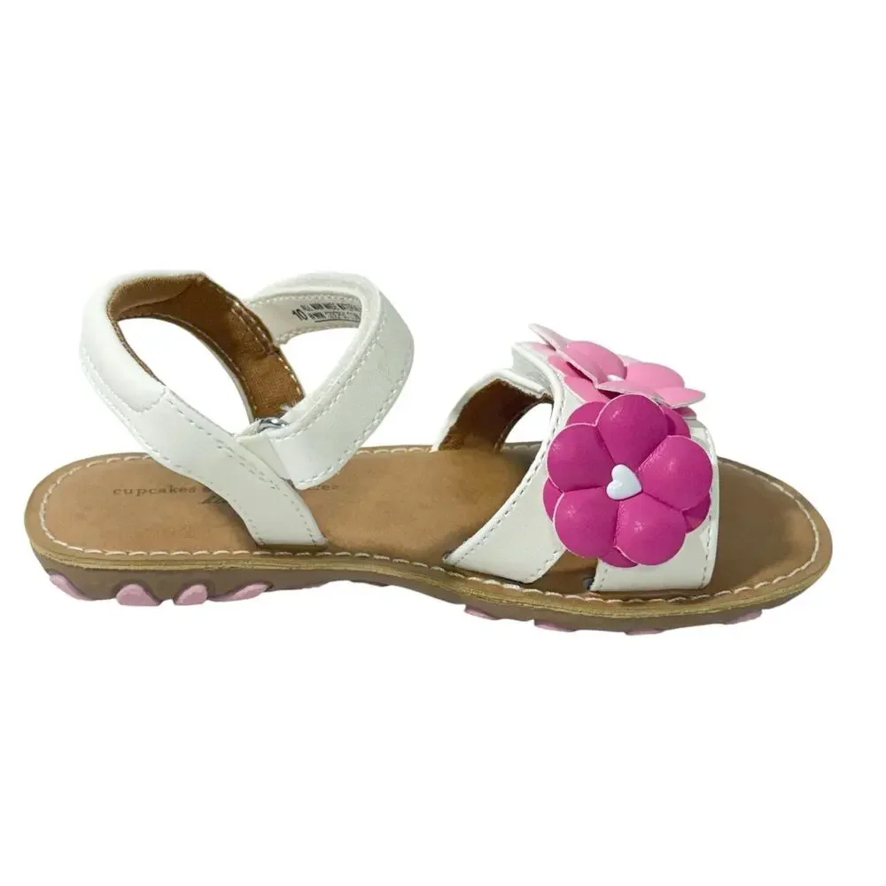Cupcakes and Cashmere floral band Girls Adjustable Sandals SZ/10